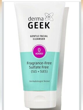 (2) Derma Geek Gentle Facial Cleanser. Fragrance Free. Sulfate Free. NIB